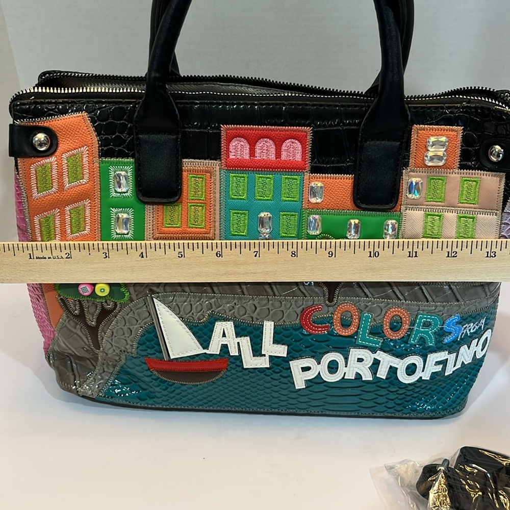 Colorful Portofino Women's Bag NWOT multi color quilted pattern - Picture 7 of 13